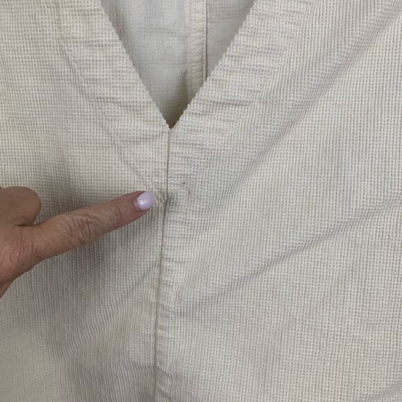 Madewell Cropped Top Womens 2XL Cream Relaxed V-Neck Long Sleeve Pullover - Picture 10 of 10